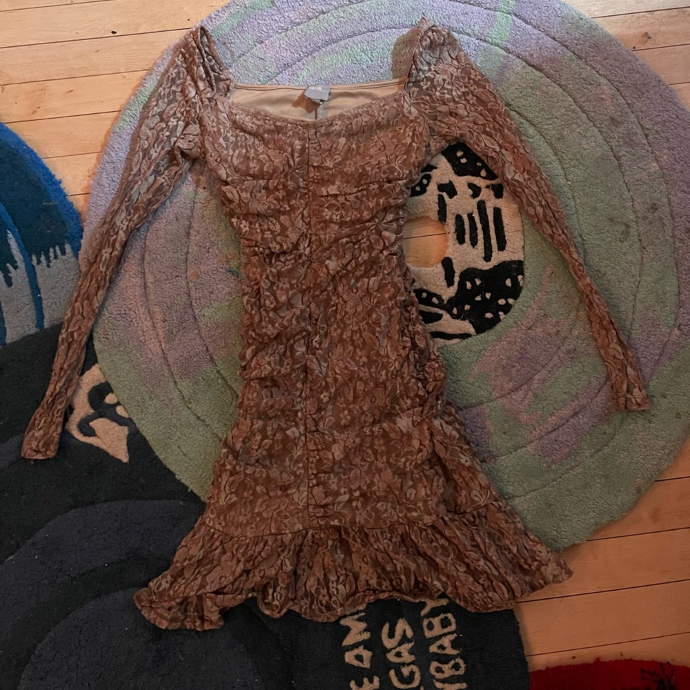 ASOS Lace Brown Dress